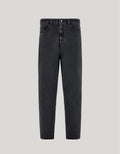 Black regular fit cotton denim jeans