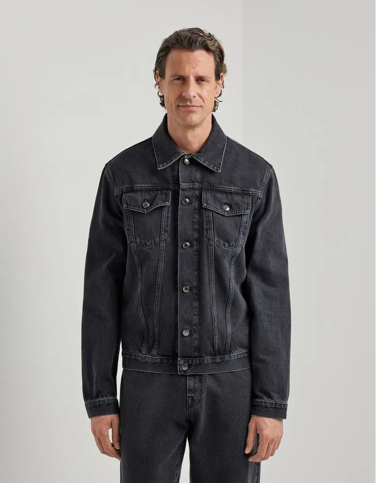 Black cotton denim jacket