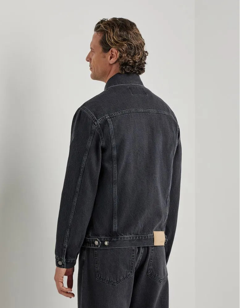 Black cotton denim jacket