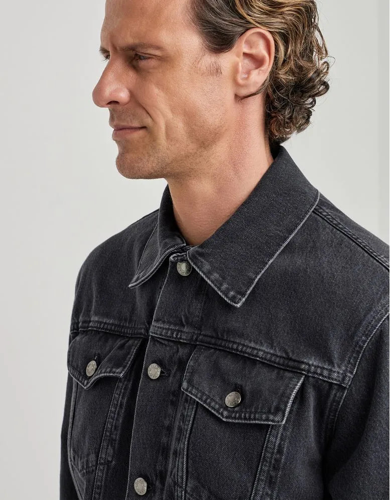 Black cotton denim jacket