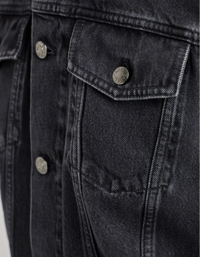 Black cotton denim jacket